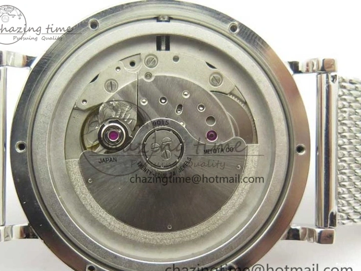 MIROTIME 0307 Portofino IW356501 SS V3 MK 1:1 Best Edition Blue Dial On SS Mesh Bracelet MIYOTA Timeless 7194